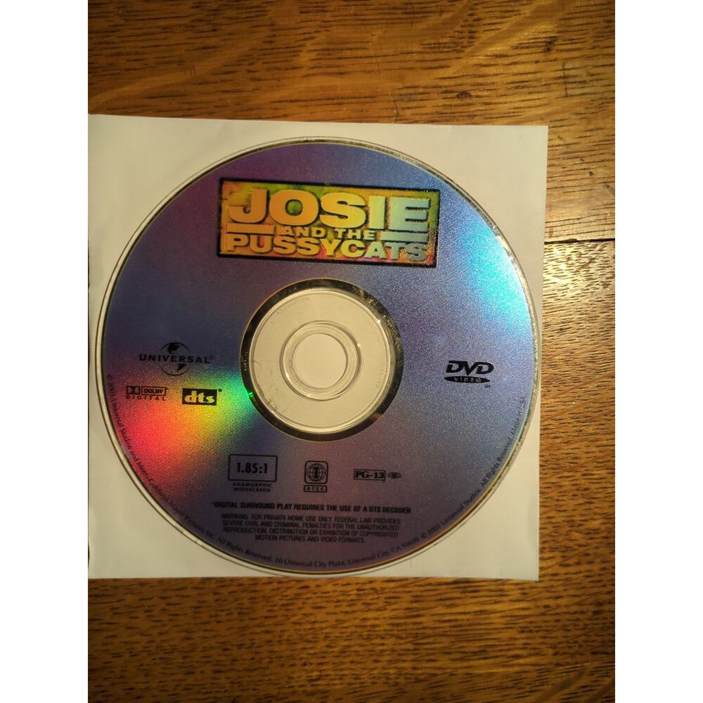 Josie and the Pussycats (DVD, 2001) Disc Only